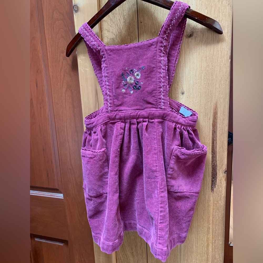 Jamie Kay Mabel Dress Corduroy Cotton Embroidered Jumper